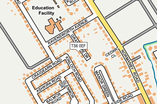 TS6 0EF map - OS OpenMap – Local (Ordnance Survey)