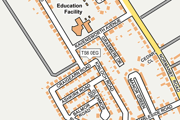 TS6 0EG map - OS OpenMap – Local (Ordnance Survey)