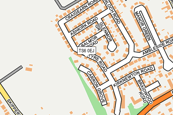 TS6 0EJ map - OS OpenMap – Local (Ordnance Survey)