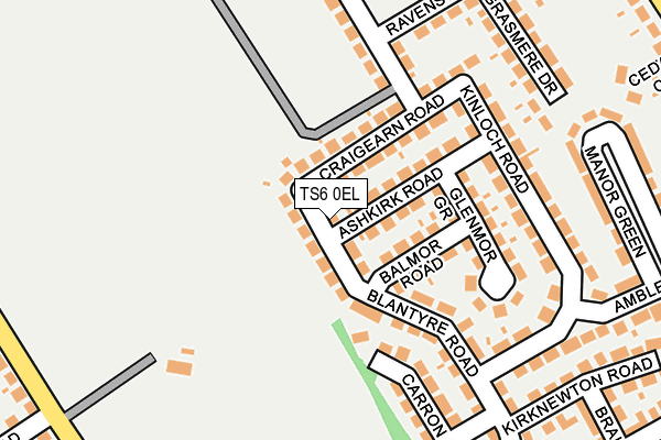 TS6 0EL map - OS OpenMap – Local (Ordnance Survey)