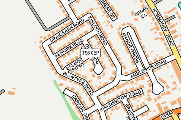 TS6 0EP map - OS OpenMap – Local (Ordnance Survey)