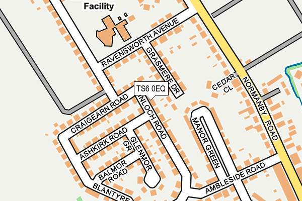 TS6 0EQ map - OS OpenMap – Local (Ordnance Survey)