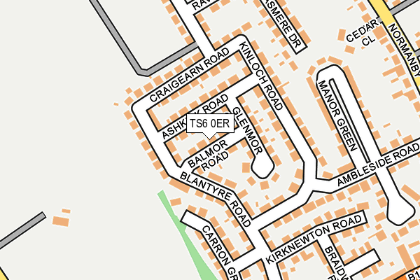 TS6 0ER map - OS OpenMap – Local (Ordnance Survey)