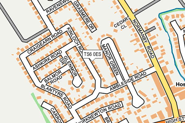 TS6 0ES map - OS OpenMap – Local (Ordnance Survey)