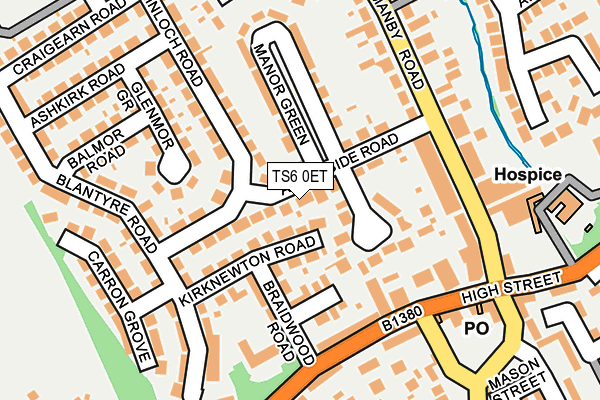 TS6 0ET map - OS OpenMap – Local (Ordnance Survey)