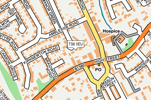 TS6 0EU map - OS OpenMap – Local (Ordnance Survey)
