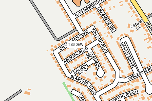 TS6 0EW map - OS OpenMap – Local (Ordnance Survey)