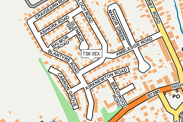 TS6 0EX map - OS OpenMap – Local (Ordnance Survey)
