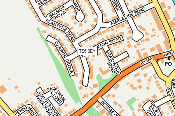 TS6 0EY map - OS OpenMap – Local (Ordnance Survey)