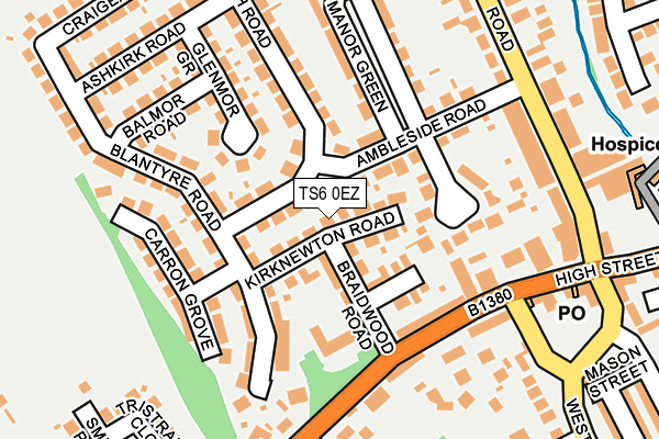 TS6 0EZ map - OS OpenMap – Local (Ordnance Survey)