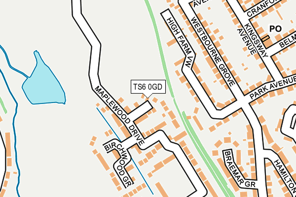 TS6 0GD map - OS OpenMap – Local (Ordnance Survey)