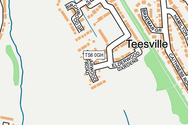 TS6 0GH map - OS OpenMap – Local (Ordnance Survey)