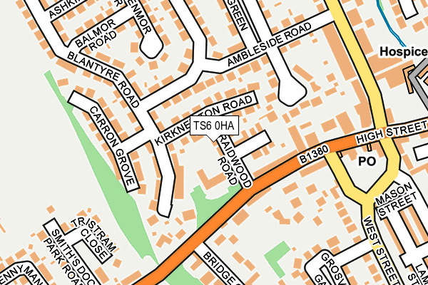 TS6 0HA map - OS OpenMap – Local (Ordnance Survey)