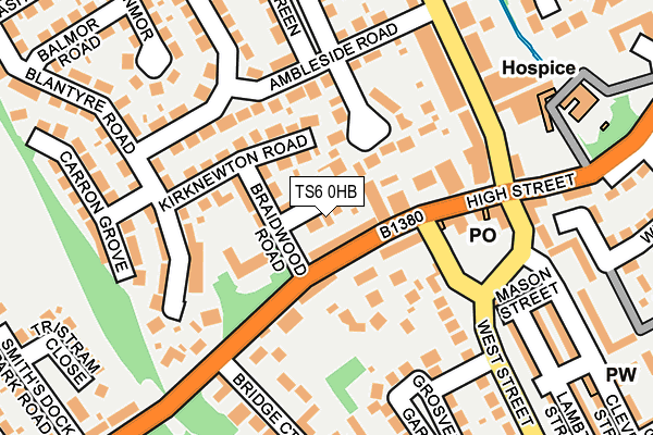 TS6 0HB map - OS OpenMap – Local (Ordnance Survey)