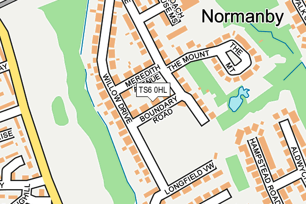 TS6 0HL map - OS OpenMap – Local (Ordnance Survey)