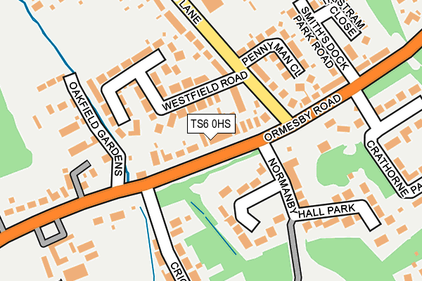 TS6 0HS map - OS OpenMap – Local (Ordnance Survey)