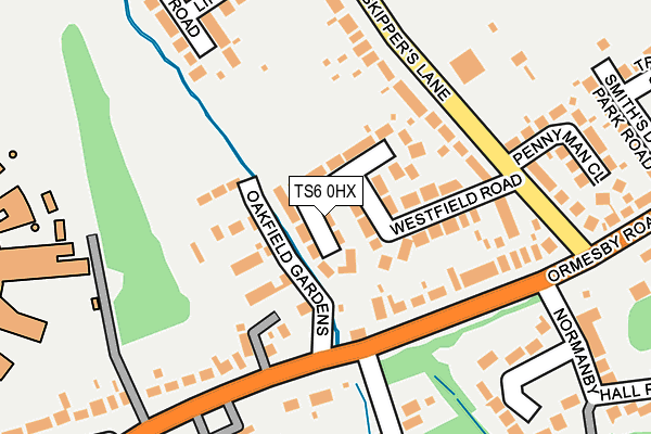 TS6 0HX map - OS OpenMap – Local (Ordnance Survey)