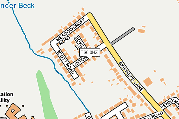 TS6 0HZ map - OS OpenMap – Local (Ordnance Survey)