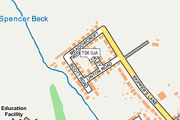 TS6 0JA map - OS OpenMap – Local (Ordnance Survey)