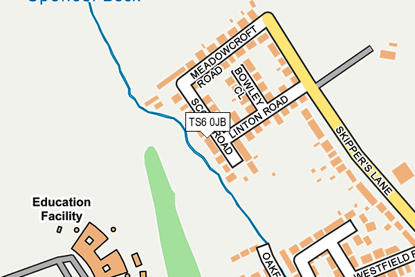TS6 0JB map - OS OpenMap – Local (Ordnance Survey)