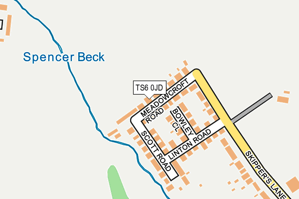 TS6 0JD map - OS OpenMap – Local (Ordnance Survey)