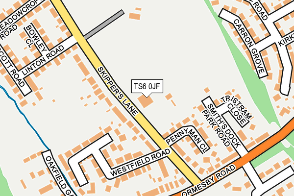 TS6 0JF map - OS OpenMap – Local (Ordnance Survey)