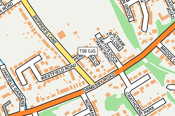 TS6 0JG map - OS OpenMap – Local (Ordnance Survey)