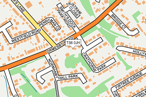 TS6 0JH map - OS OpenMap – Local (Ordnance Survey)