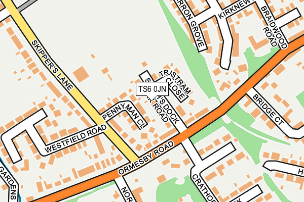 TS6 0JN map - OS OpenMap – Local (Ordnance Survey)