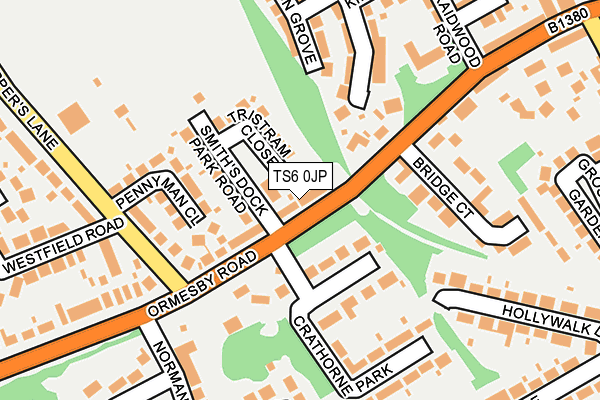 TS6 0JP map - OS OpenMap – Local (Ordnance Survey)