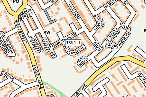 TS6 0JU map - OS OpenMap – Local (Ordnance Survey)