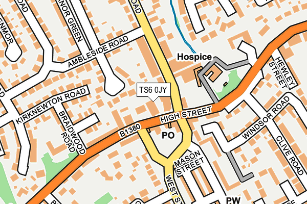 TS6 0JY map - OS OpenMap – Local (Ordnance Survey)