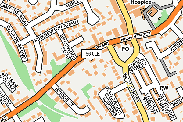 TS6 0LE map - OS OpenMap – Local (Ordnance Survey)