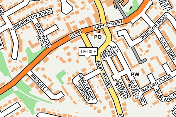 TS6 0LF map - OS OpenMap – Local (Ordnance Survey)