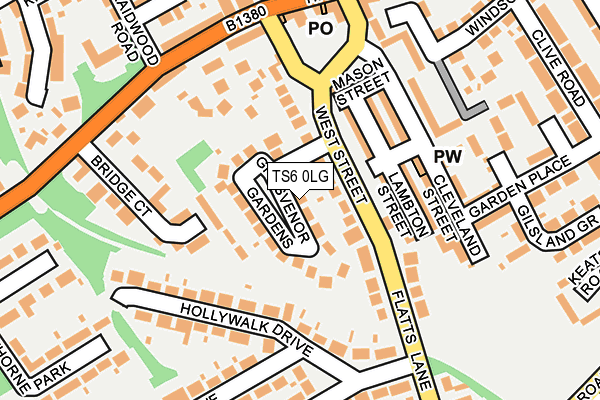 TS6 0LG map - OS OpenMap – Local (Ordnance Survey)
