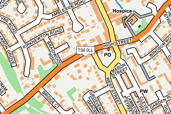 TS6 0LL map - OS OpenMap – Local (Ordnance Survey)