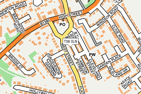 TS6 0LN map - OS OpenMap – Local (Ordnance Survey)