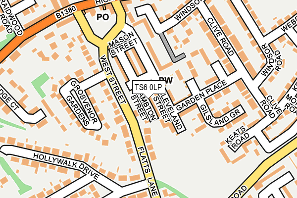 TS6 0LP map - OS OpenMap – Local (Ordnance Survey)