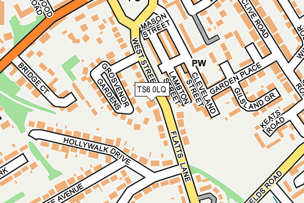 TS6 0LQ map - OS OpenMap – Local (Ordnance Survey)