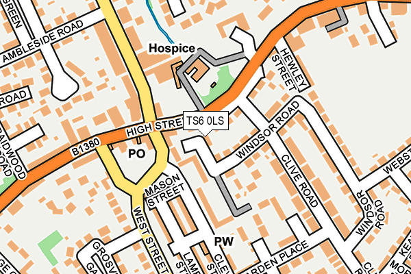 TS6 0LS map - OS OpenMap – Local (Ordnance Survey)