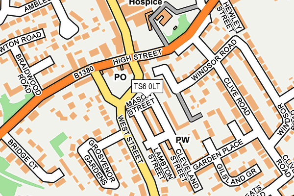 TS6 0LT map - OS OpenMap – Local (Ordnance Survey)