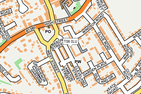 TS6 0LU map - OS OpenMap – Local (Ordnance Survey)