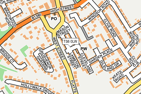 TS6 0LW map - OS OpenMap – Local (Ordnance Survey)