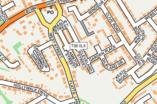 TS6 0LX map - OS OpenMap – Local (Ordnance Survey)