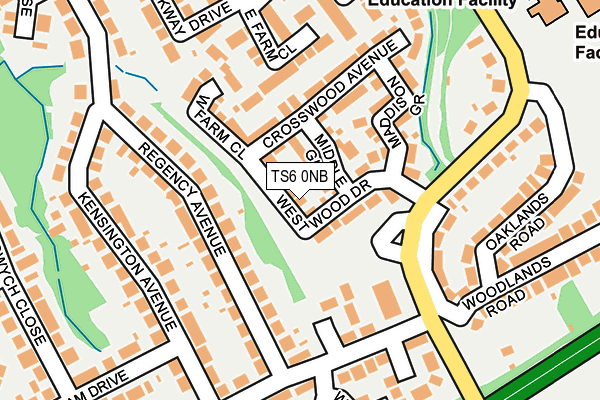 TS6 0NB map - OS OpenMap – Local (Ordnance Survey)
