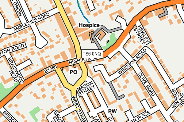 TS6 0NQ map - OS OpenMap – Local (Ordnance Survey)