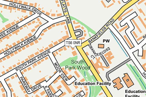 TS6 0NR map - OS OpenMap – Local (Ordnance Survey)