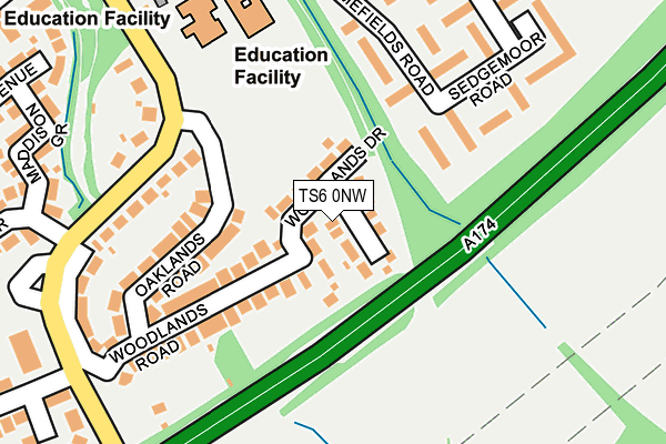 TS6 0NW map - OS OpenMap – Local (Ordnance Survey)