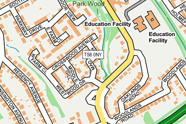 TS6 0NY map - OS OpenMap – Local (Ordnance Survey)