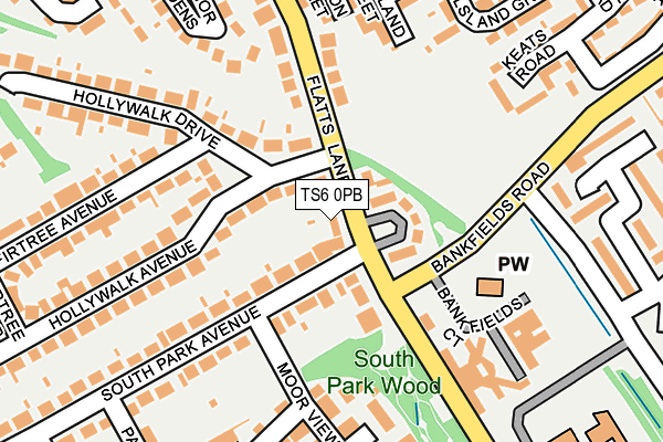 TS6 0PB map - OS OpenMap – Local (Ordnance Survey)